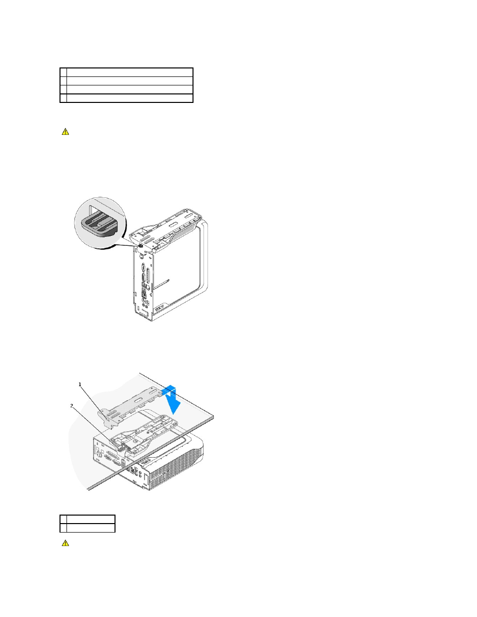 Removing the computer from the mounting plate | Dell OptiPlex SX270 User Manual | Page 18 / 102