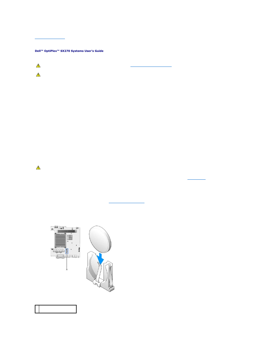 Battery | Dell OptiPlex SX270 User Manual | Page 37 / 102