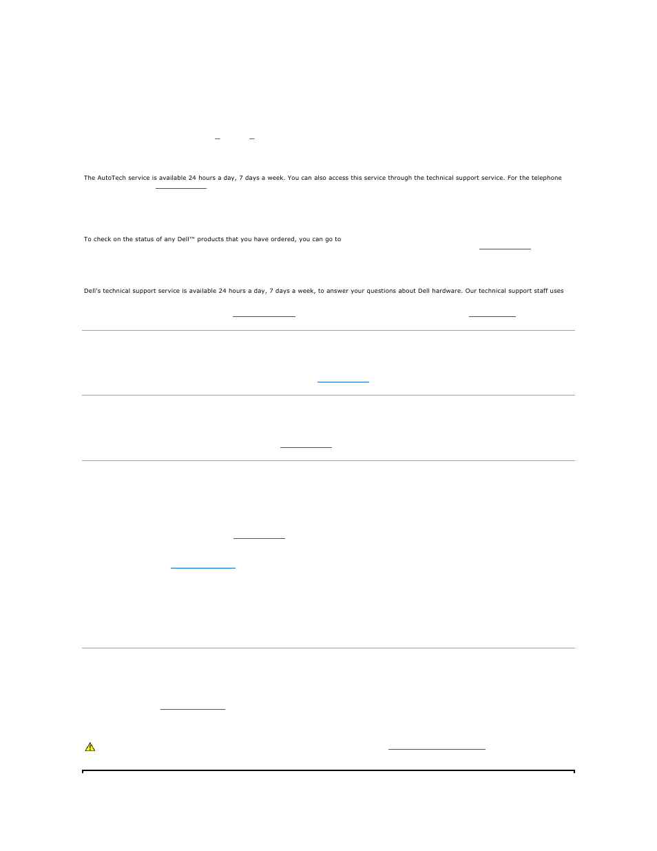 Problems with your order, Product information, Returning items for warranty repair or credit | Before you call, Technical support service, Autotech service, Automated order-status service | Dell OptiPlex SX270 User Manual | Page 51 / 102