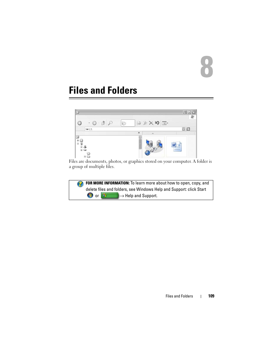 Files and folders | Dell Inspiron 14R (N4010, Early 2010) User Manual | Page 109 / 354