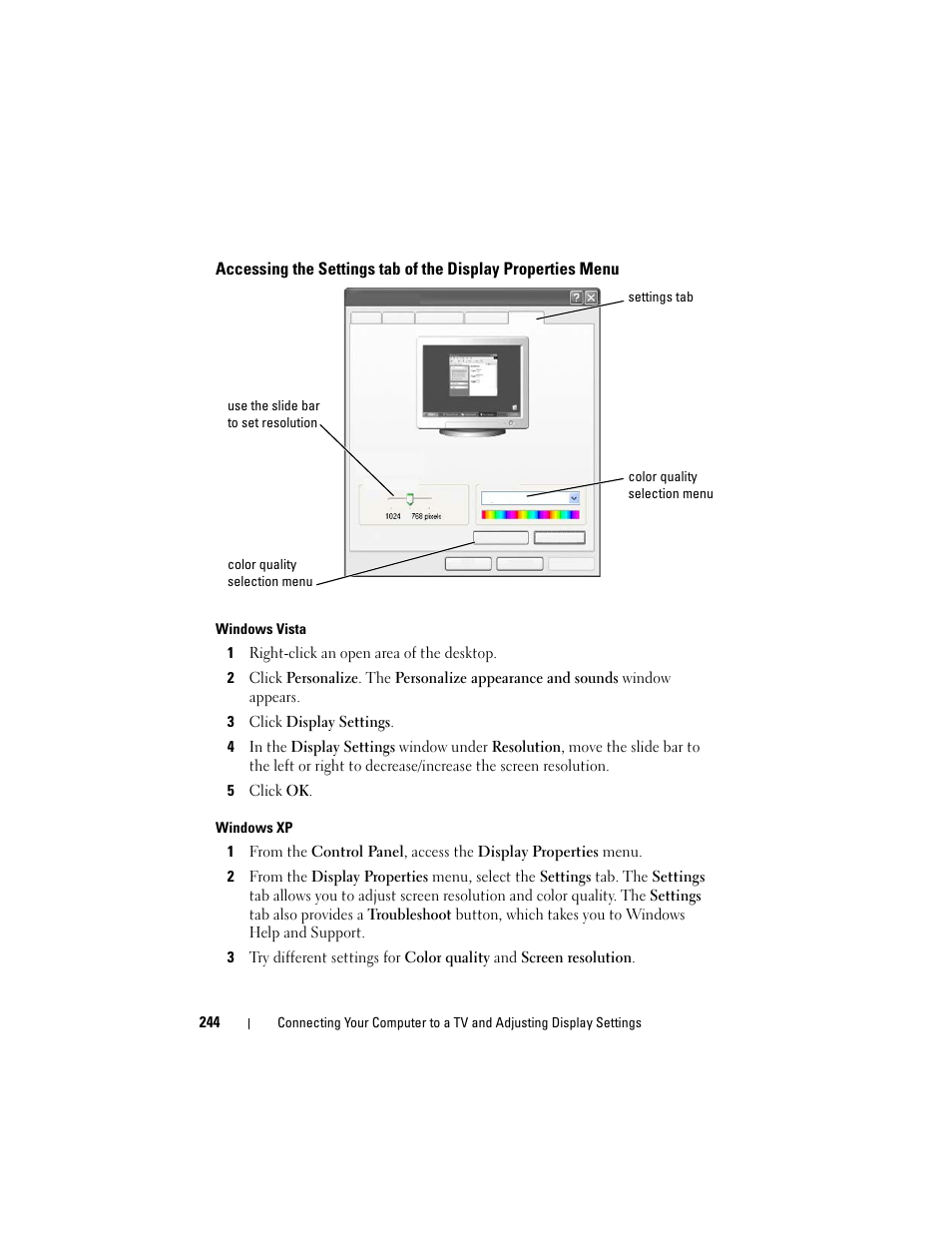 Dell Inspiron 14R (N4010, Early 2010) User Manual | Page 244 / 354