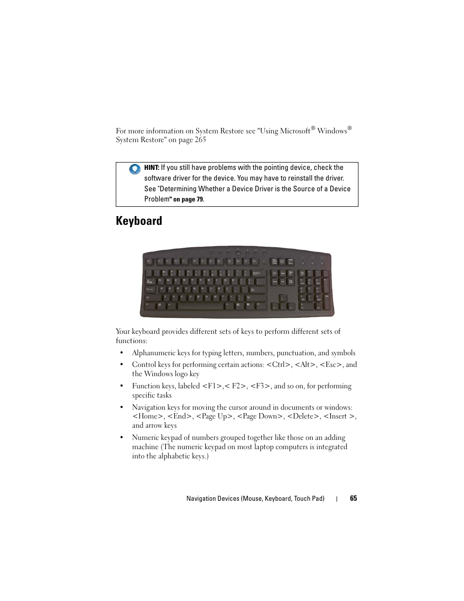 Keyboard | Dell Inspiron 14R (N4010, Early 2010) User Manual | Page 65 / 354