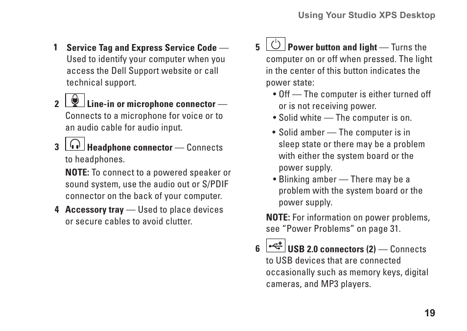 Dell Studio XPS 8000 (Late 2009) User Manual | Page 21 / 72