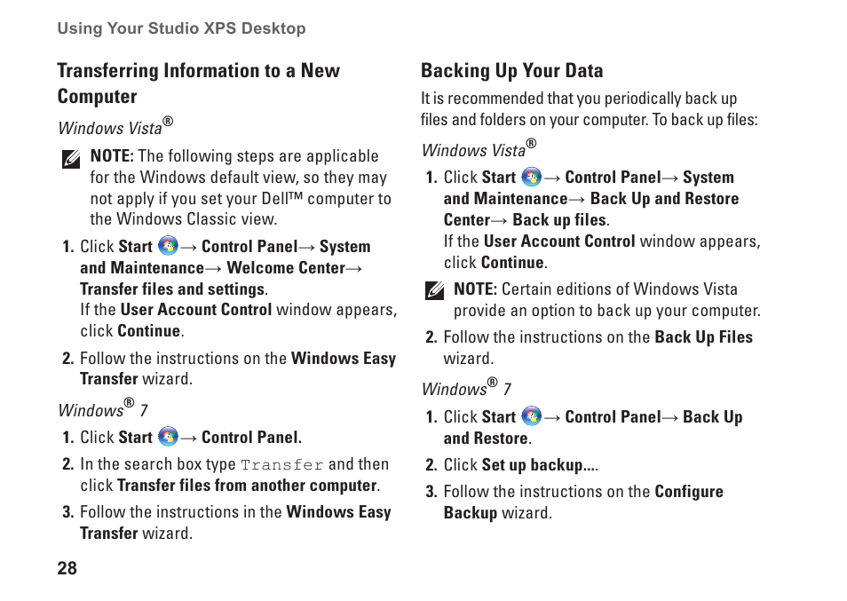 Dell Studio XPS 8000 (Late 2009) User Manual | Page 30 / 72