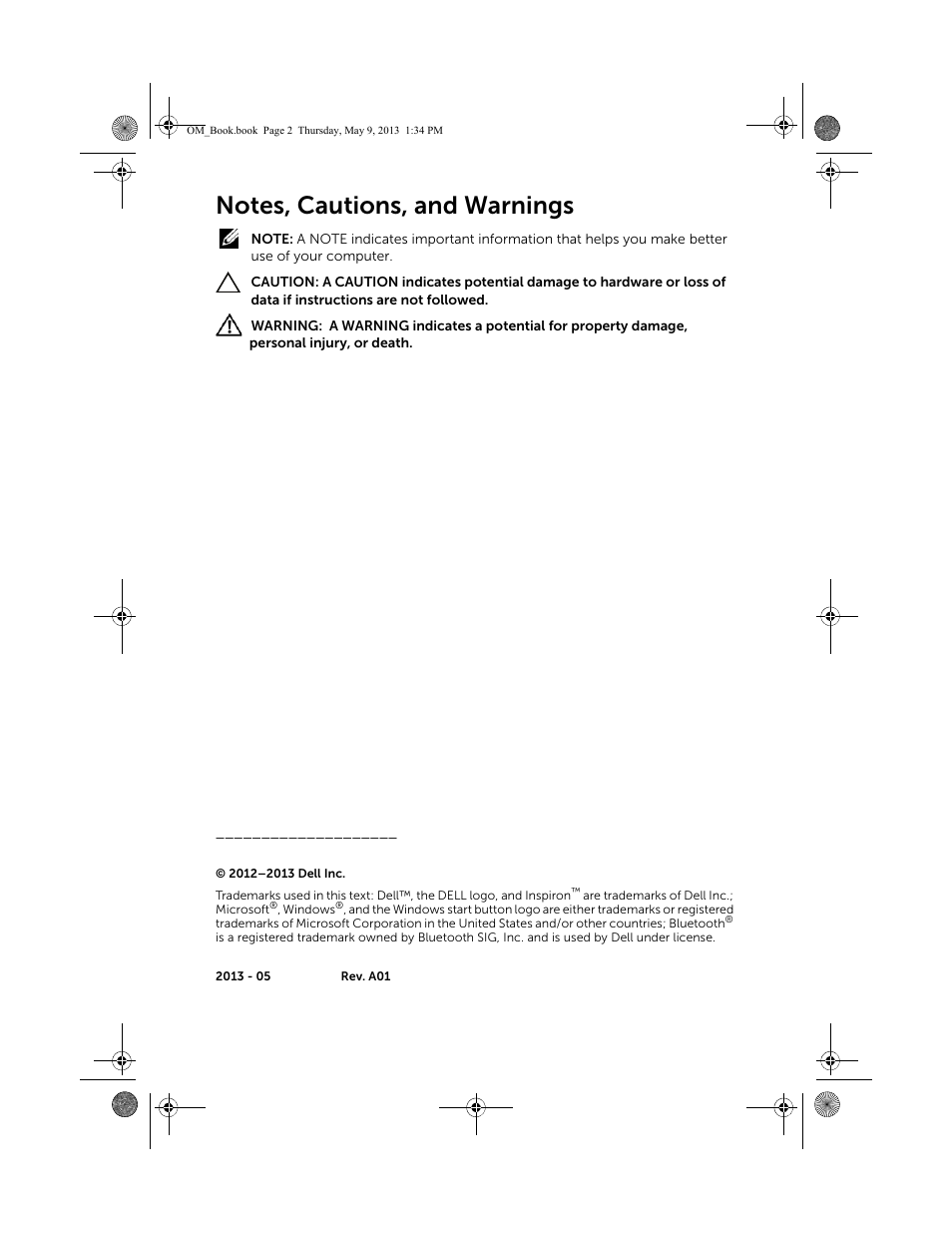 Dell Inspiron 15R (5537, Mid 2013) User Manual | Page 2 / 68
