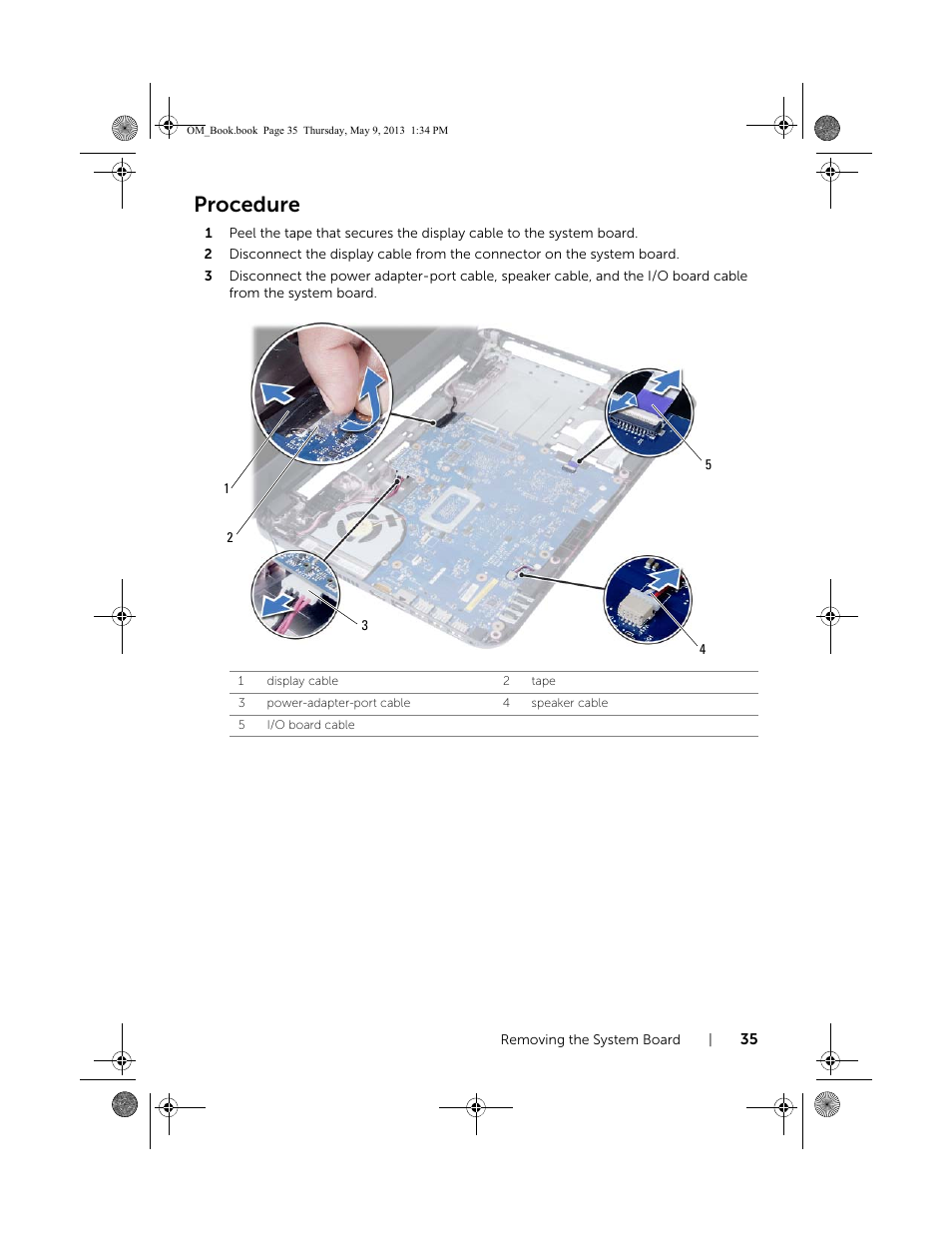 Procedure | Dell Inspiron 15R (5537, Mid 2013) User Manual | Page 35 / 68