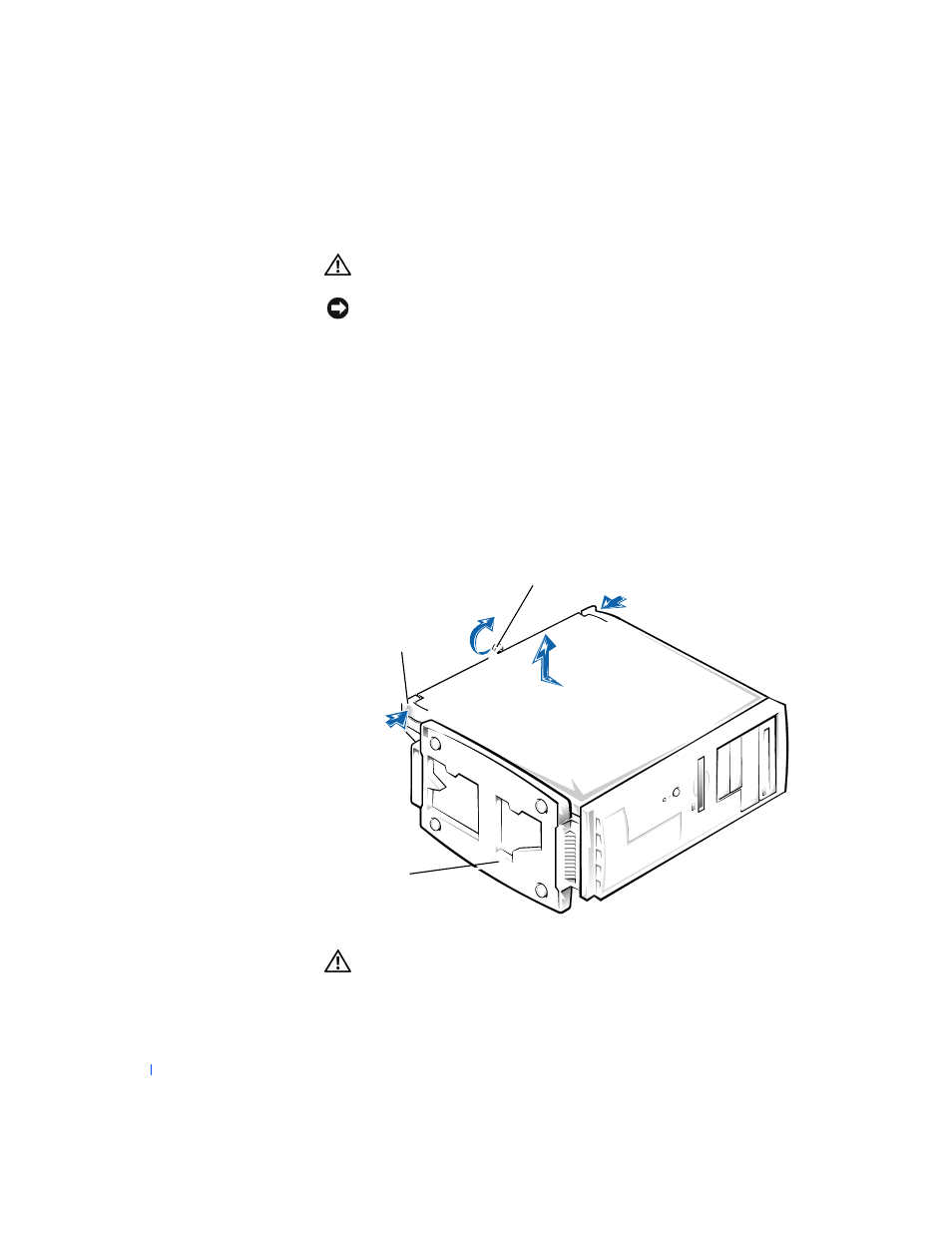 Removing the computer cover | Dell Dimension 4100 User Manual | Page 42 / 102