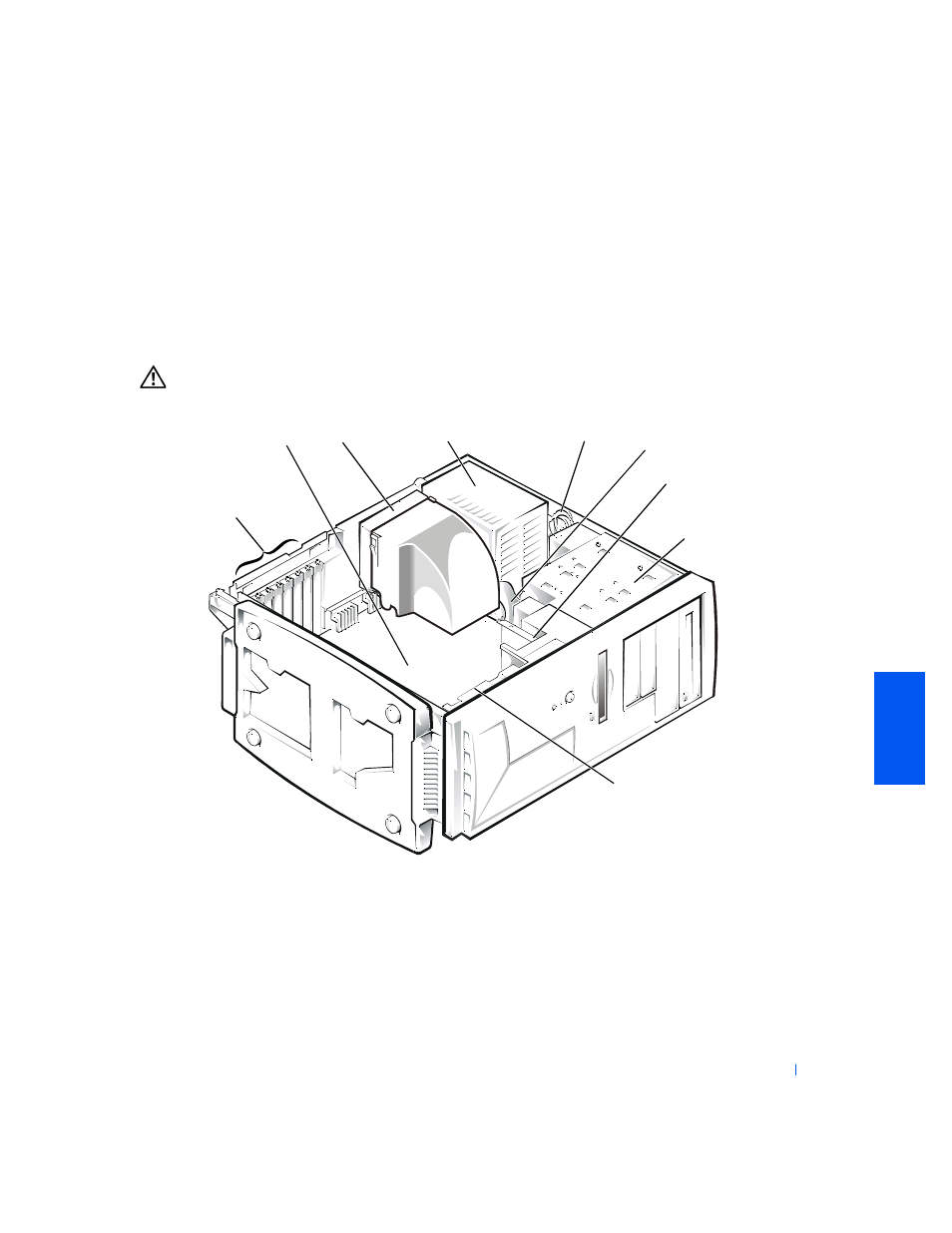 Looking inside your computer | Dell Dimension 4100 User Manual | Page 43 / 102