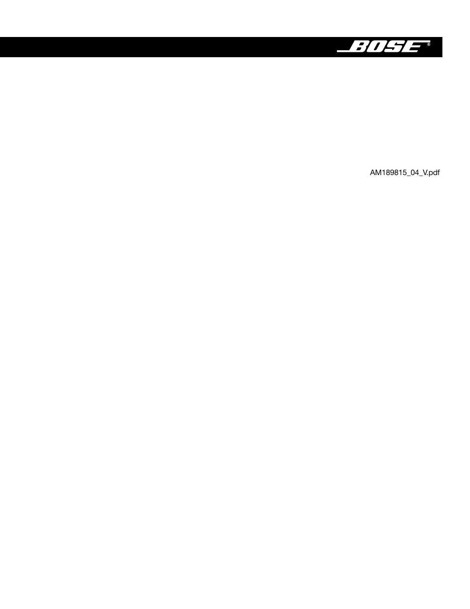 Bose Acoustimass 6 User Manual | 20 pages
