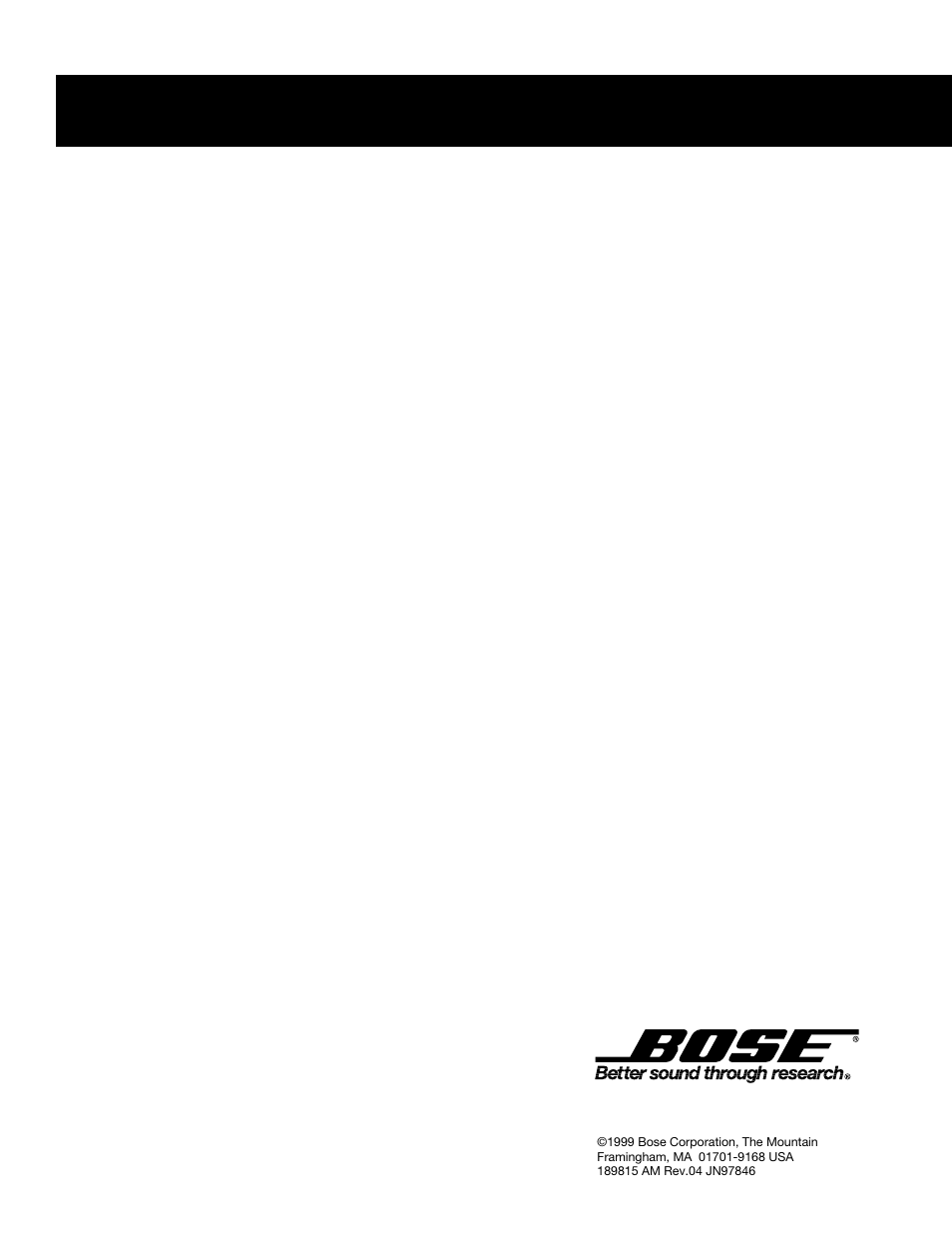 Bose Acoustimass 6 User Manual | Page 20 / 20
