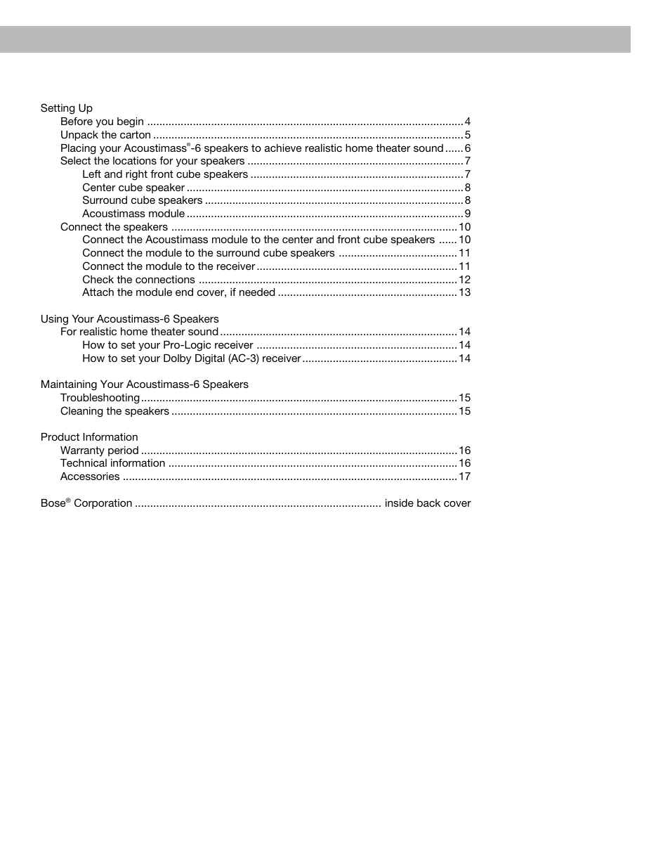 Where to find | Bose Acoustimass 6 User Manual | Page 3 / 20