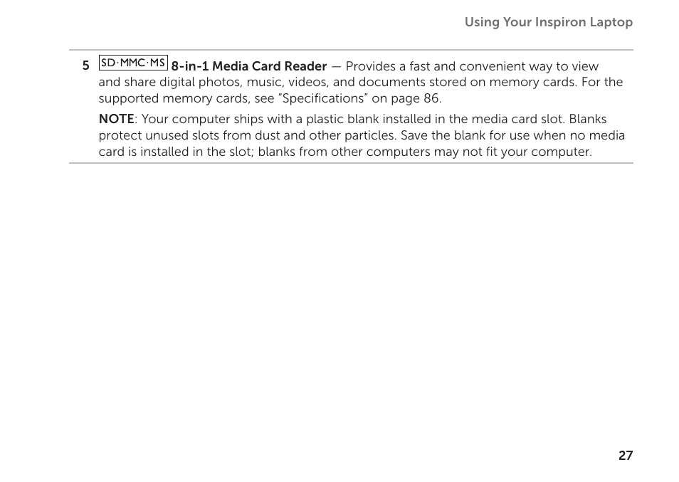 Dell Inspiron 14R (N4110, Early 2011) User Manual | Page 29 / 102