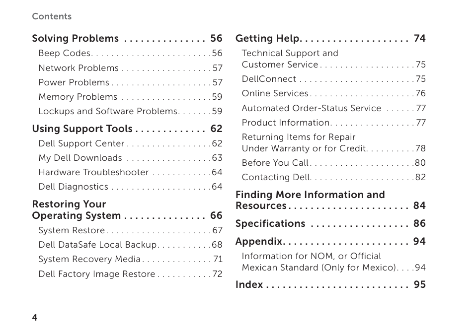 Dell Inspiron 14R (N4110, Early 2011) User Manual | Page 6 / 102