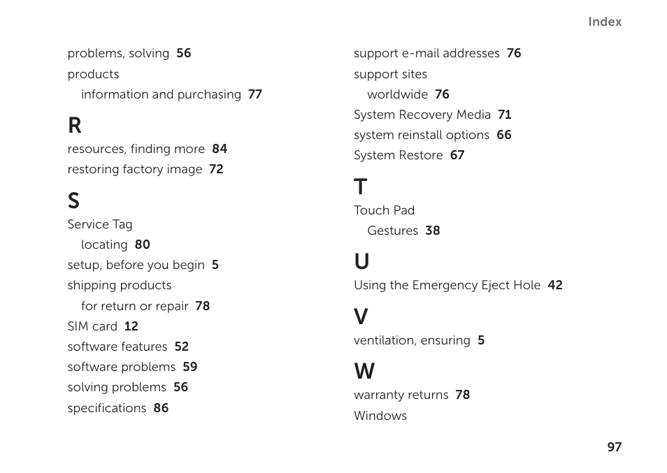 Dell Inspiron 14R (N4110, Early 2011) User Manual | Page 99 / 102