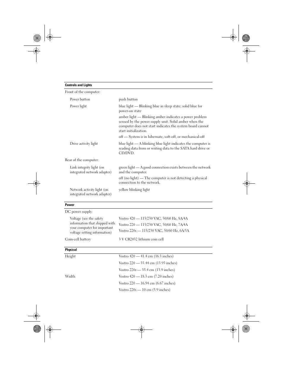 Dell Vostro 220 (Late 2008) User Manual | Page 8 / 10