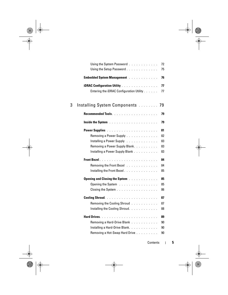 3installing system components | Dell PowerEdge T710 User Manual | Page 5 / 214