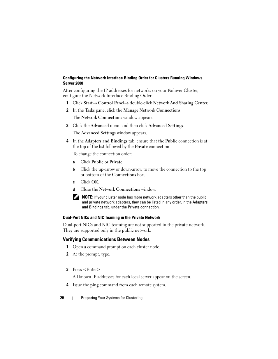 Verifying communications between nodes | Dell AX4-5 User Manual | Page 26 / 72