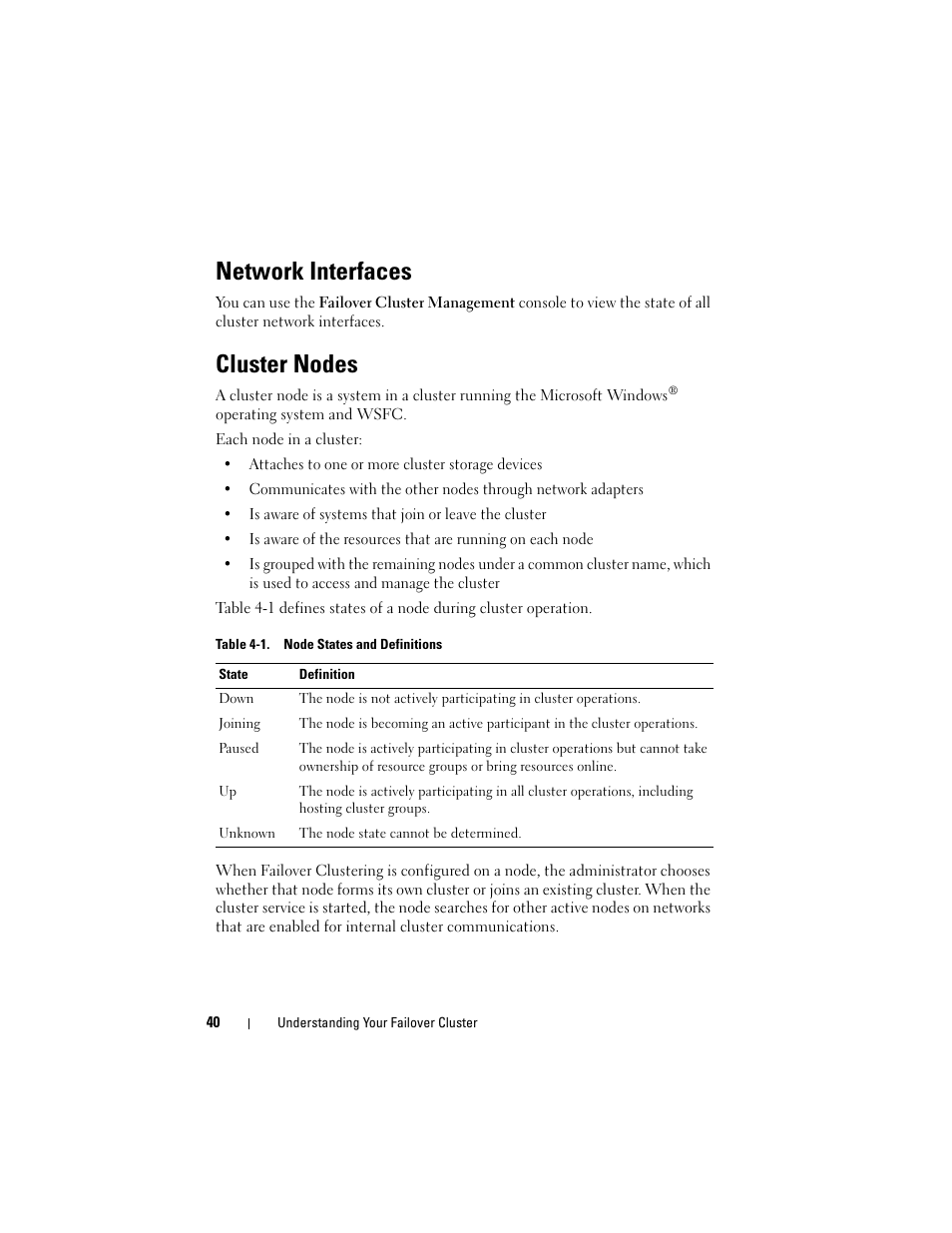 Network interfaces, Cluster nodes | Dell AX4-5 User Manual | Page 40 / 72