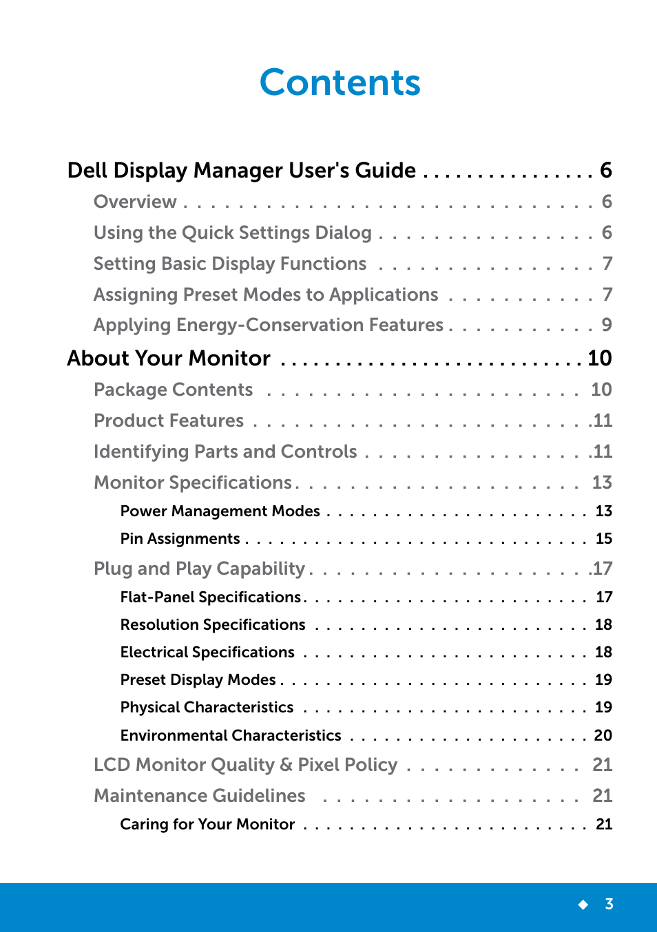 Dell E2214Hv Monitor China Only User Manual | Page 3 / 68