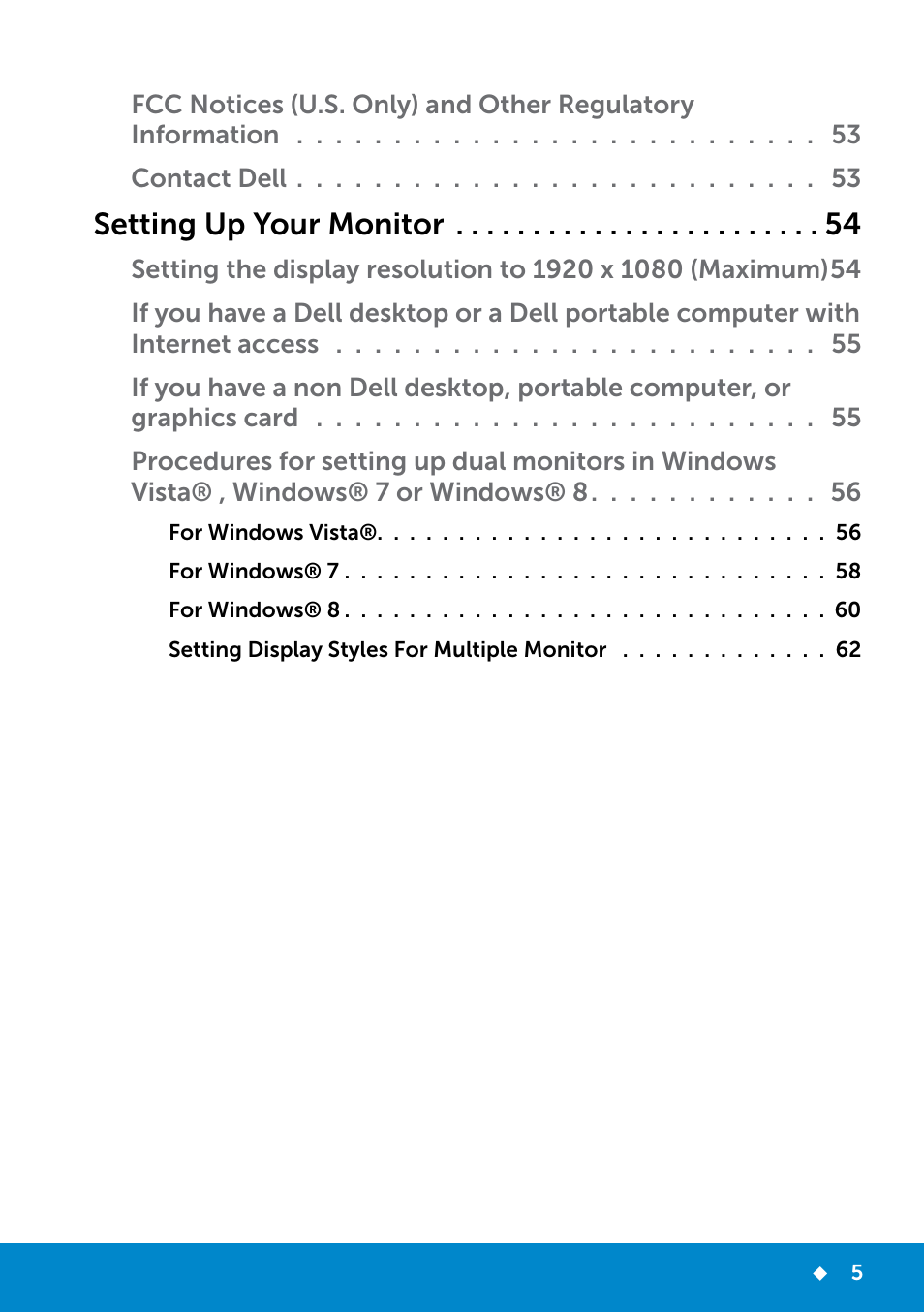 Setting up your monitor | Dell E2214Hv Monitor China Only User Manual | Page 5 / 68