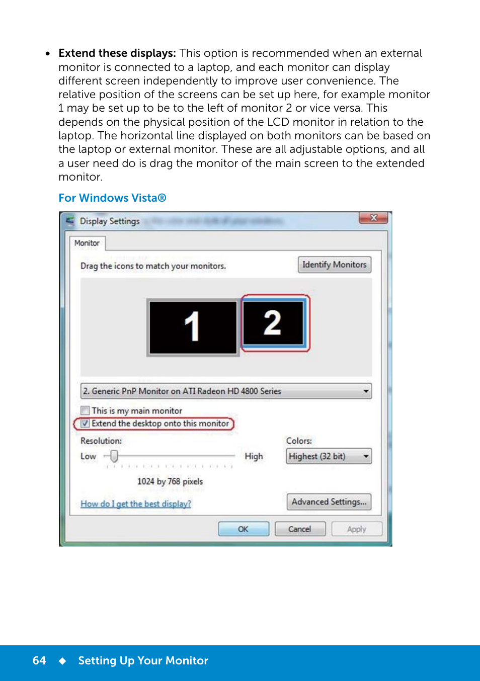 Dell E2214Hv Monitor China Only User Manual | Page 64 / 68