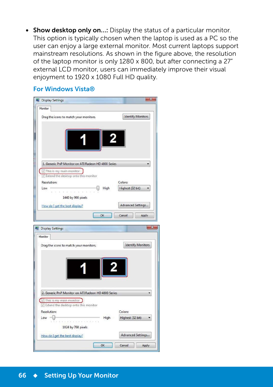 Dell E2214Hv Monitor China Only User Manual | Page 66 / 68