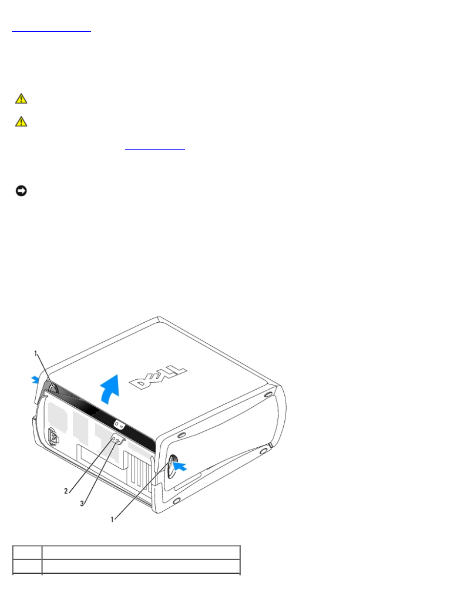 Opening the computer cover, Open the computer cover | Dell Precision 370 User Manual | Page 44 / 182