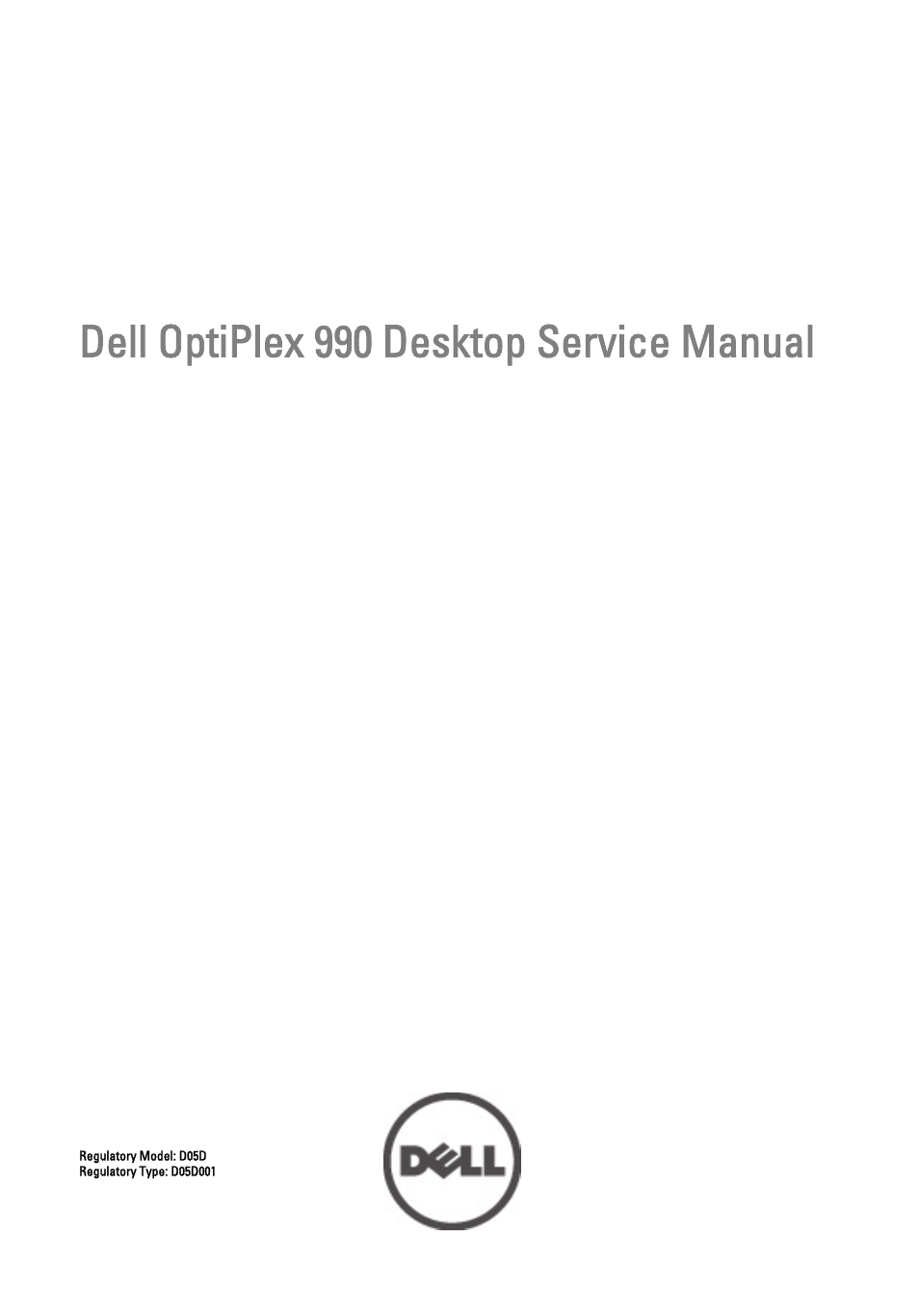 Dell OptiPlex 990 (Early 2011) User Manual | 103 pages