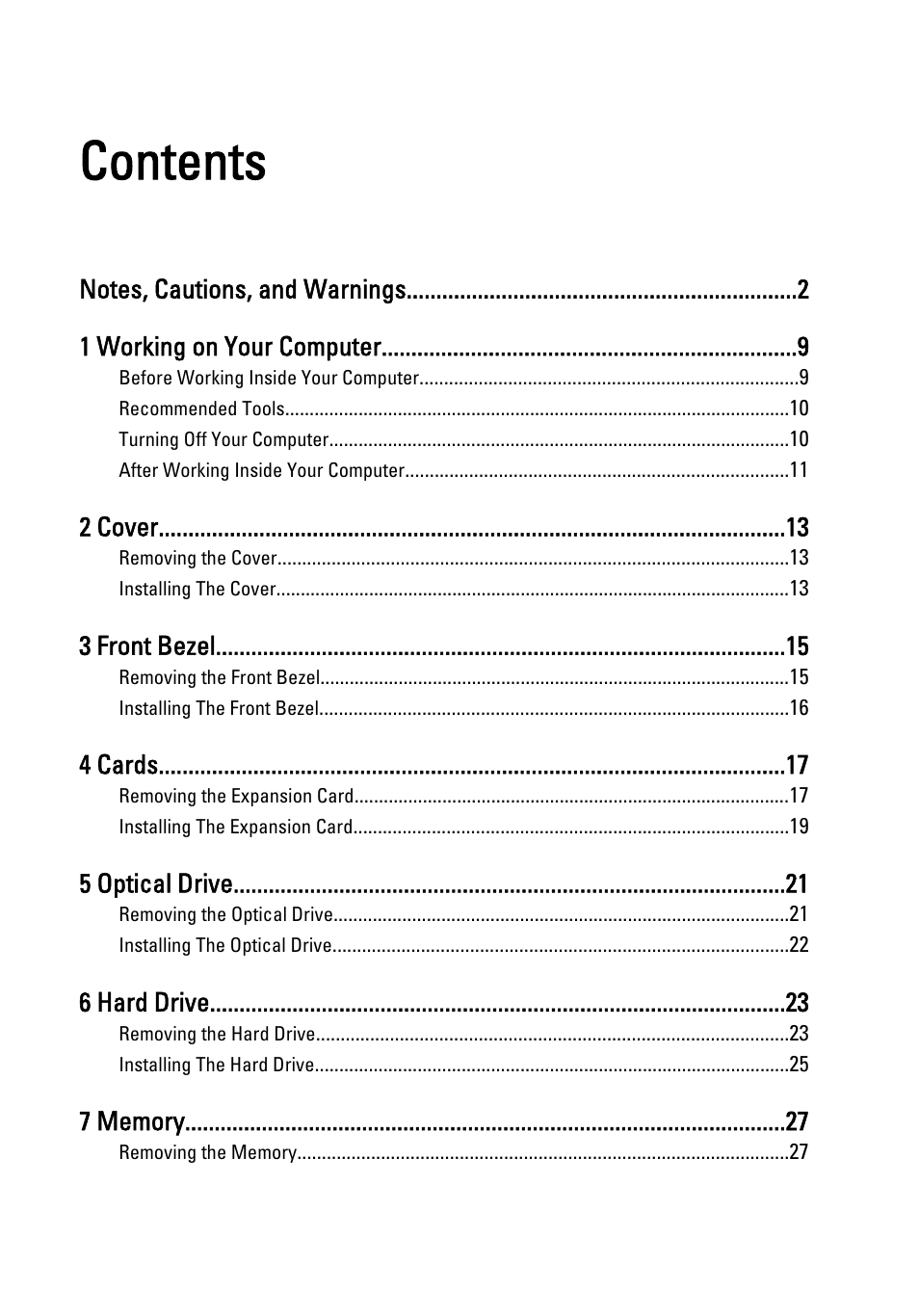 Dell OptiPlex 990 (Early 2011) User Manual | Page 3 / 103