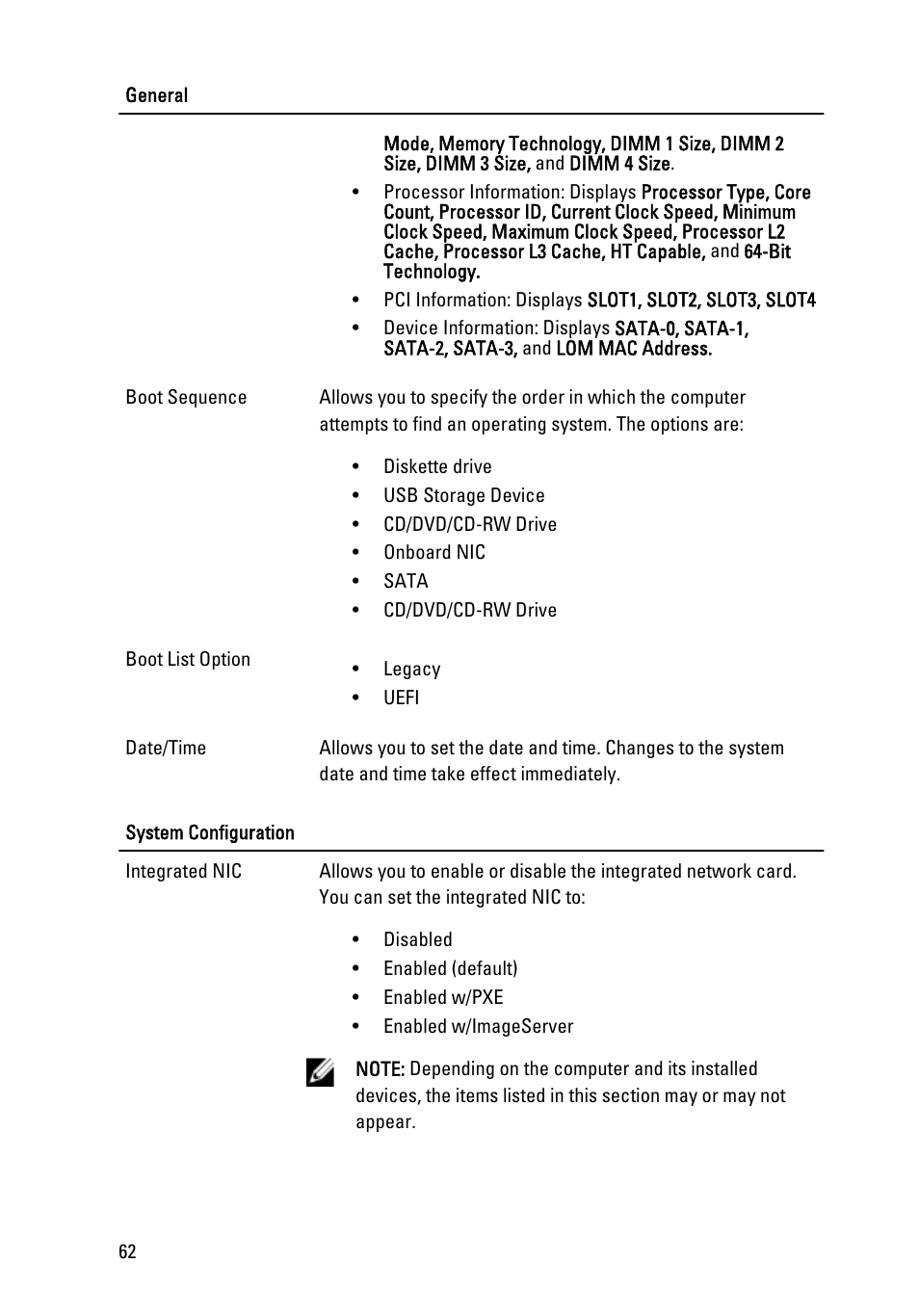 Dell OptiPlex 990 (Early 2011) User Manual | Page 62 / 103