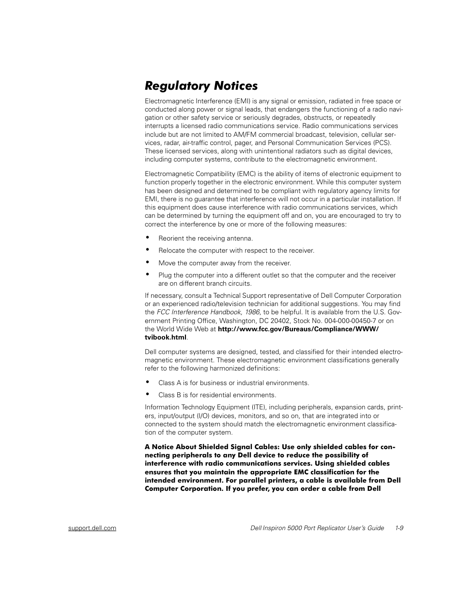 Regulatory notices, 5hjxodwru\1rwlfhv | Dell Inspiron 5000 User Manual | Page 13 / 30
