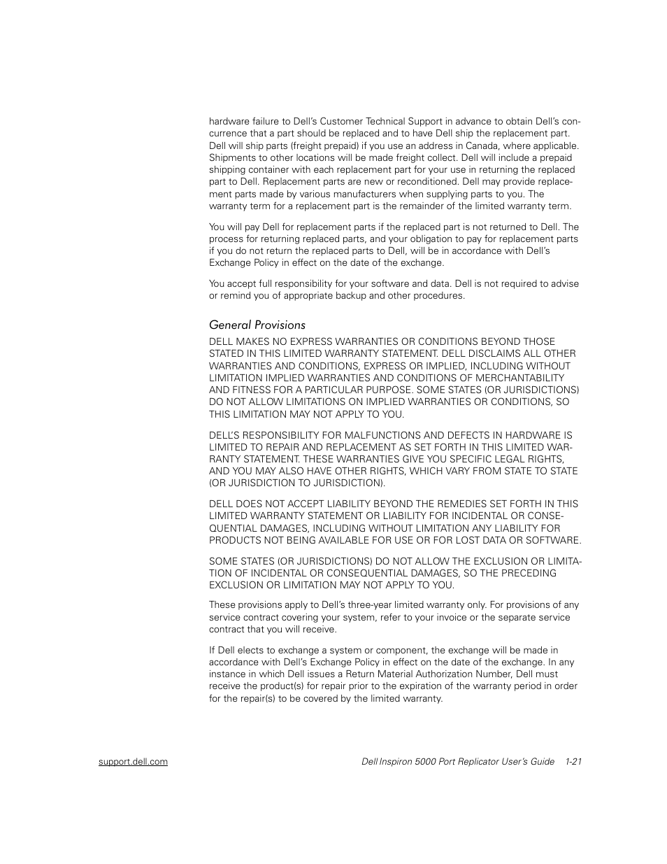 General provisions | Dell Inspiron 5000 User Manual | Page 25 / 30