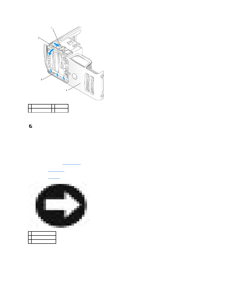 Removing the drive-panel insert | Dell Dimension 5100 User Manual | Page 25 / 116