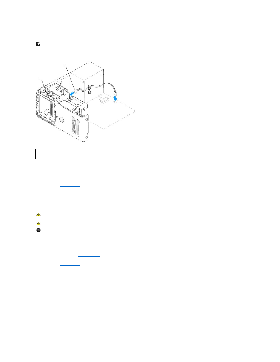 Cd/dvd drive, Removing a cd/dvd drive | Dell Dimension 5100 User Manual | Page 36 / 116