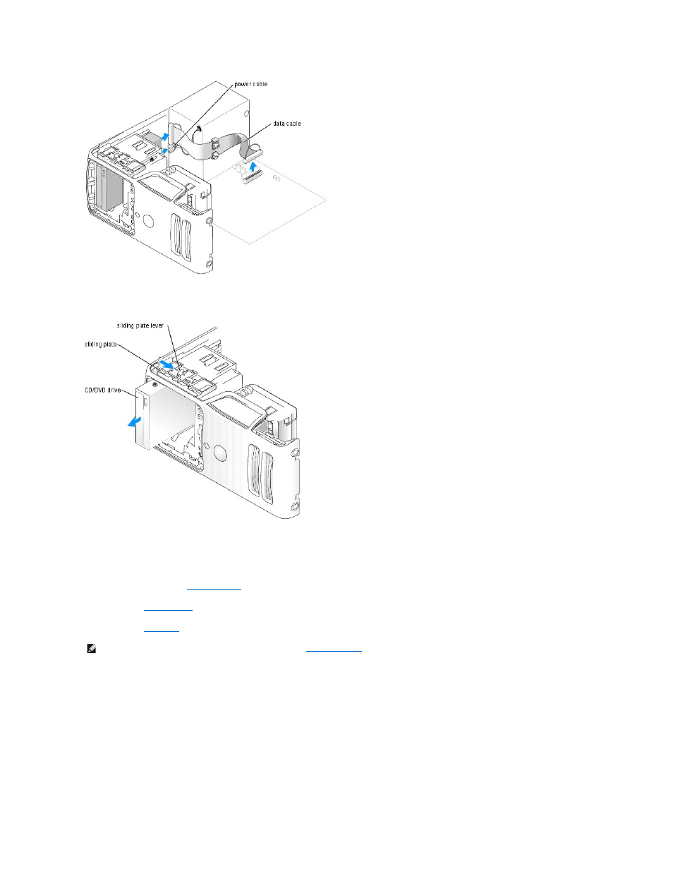 Installing a cd/dvd drive | Dell Dimension 5100 User Manual | Page 37 / 116