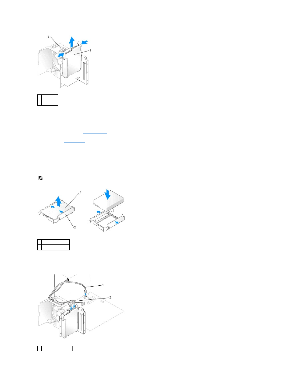 Installing a hard drive | Dell Dimension 5100 User Manual | Page 62 / 116