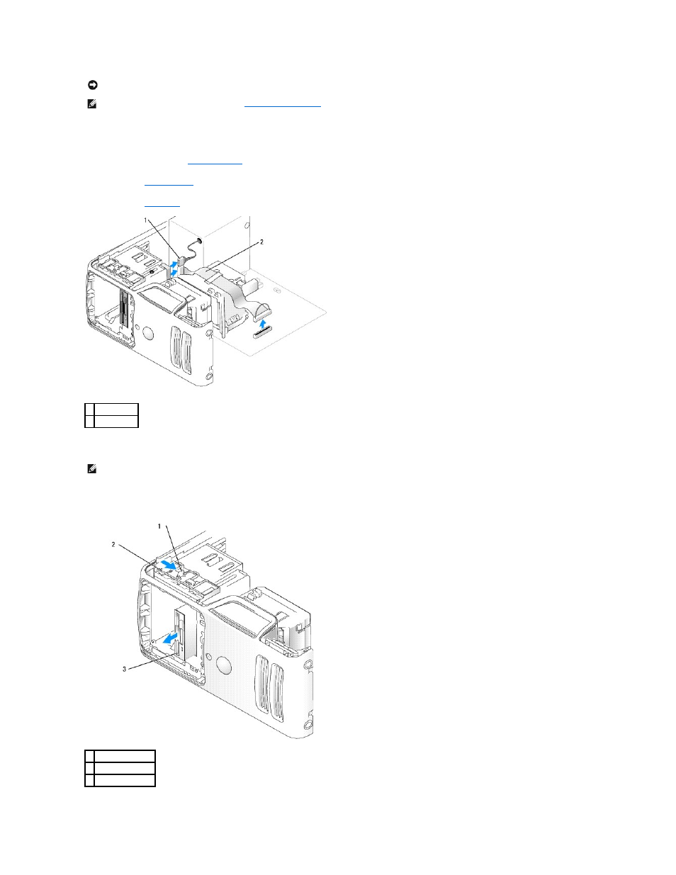 Removing a floppy drive | Dell Dimension 5100 User Manual | Page 64 / 116