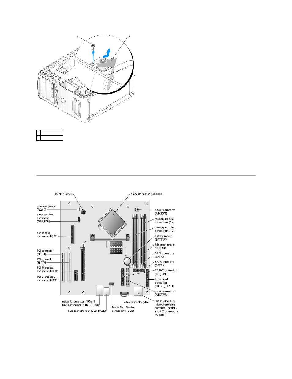 System board, Jumper settings | Dell Dimension 5100 User Manual | Page 75 / 116