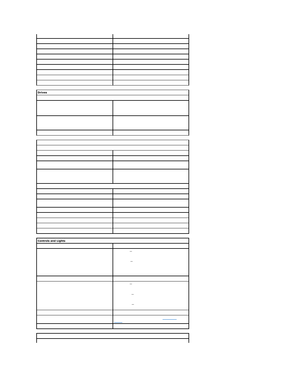 Connectors, Controls and lights, Power | Drives | Dell Dimension 5100 User Manual | Page 93 / 116