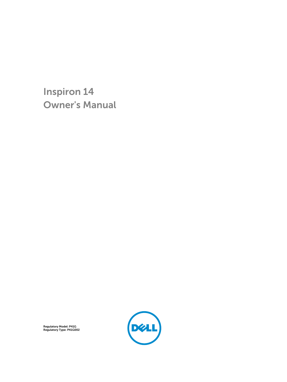 Dell Inspiron 14 (5439, Late 2013) User Manual | 45 pages