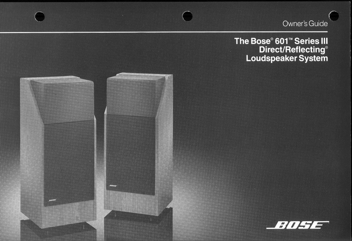 Bose 601 Series III User Manual | 6 pages