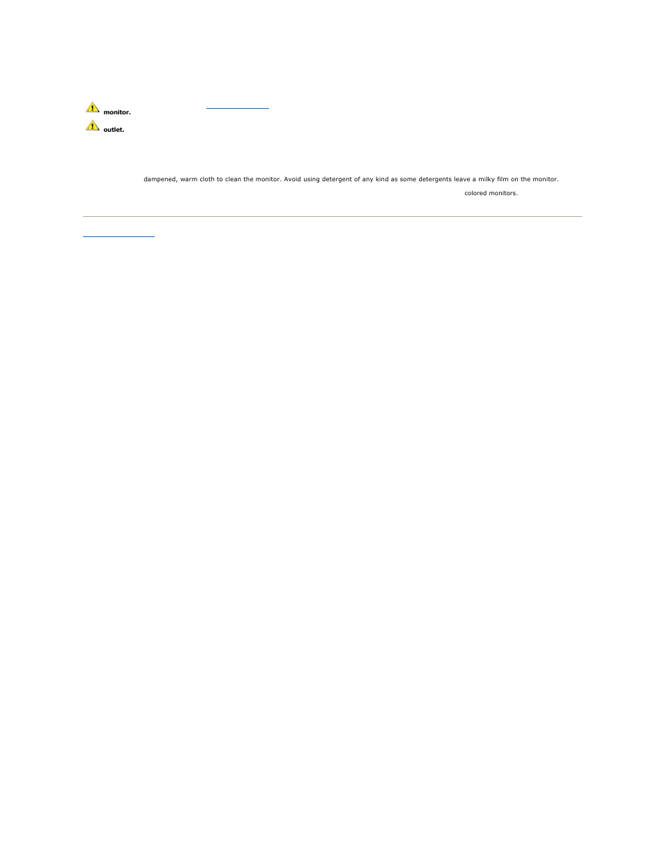 Caring for your monitor | Dell ST2420L Monitor User Manual | Page 10 / 33