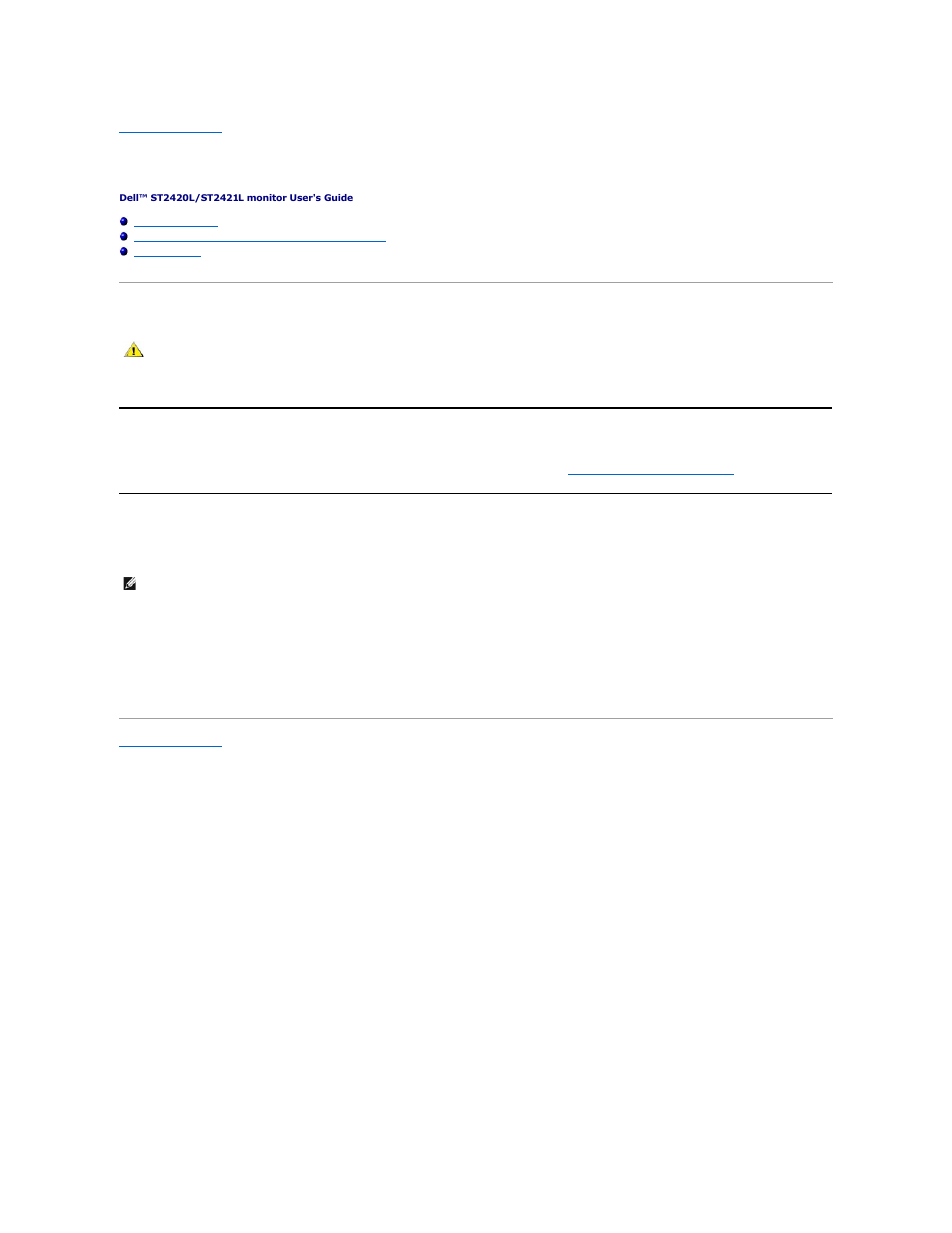 Appendix, Caution: safety instructions, Contacting dell | Dell ST2420L Monitor User Manual | Page 11 / 33