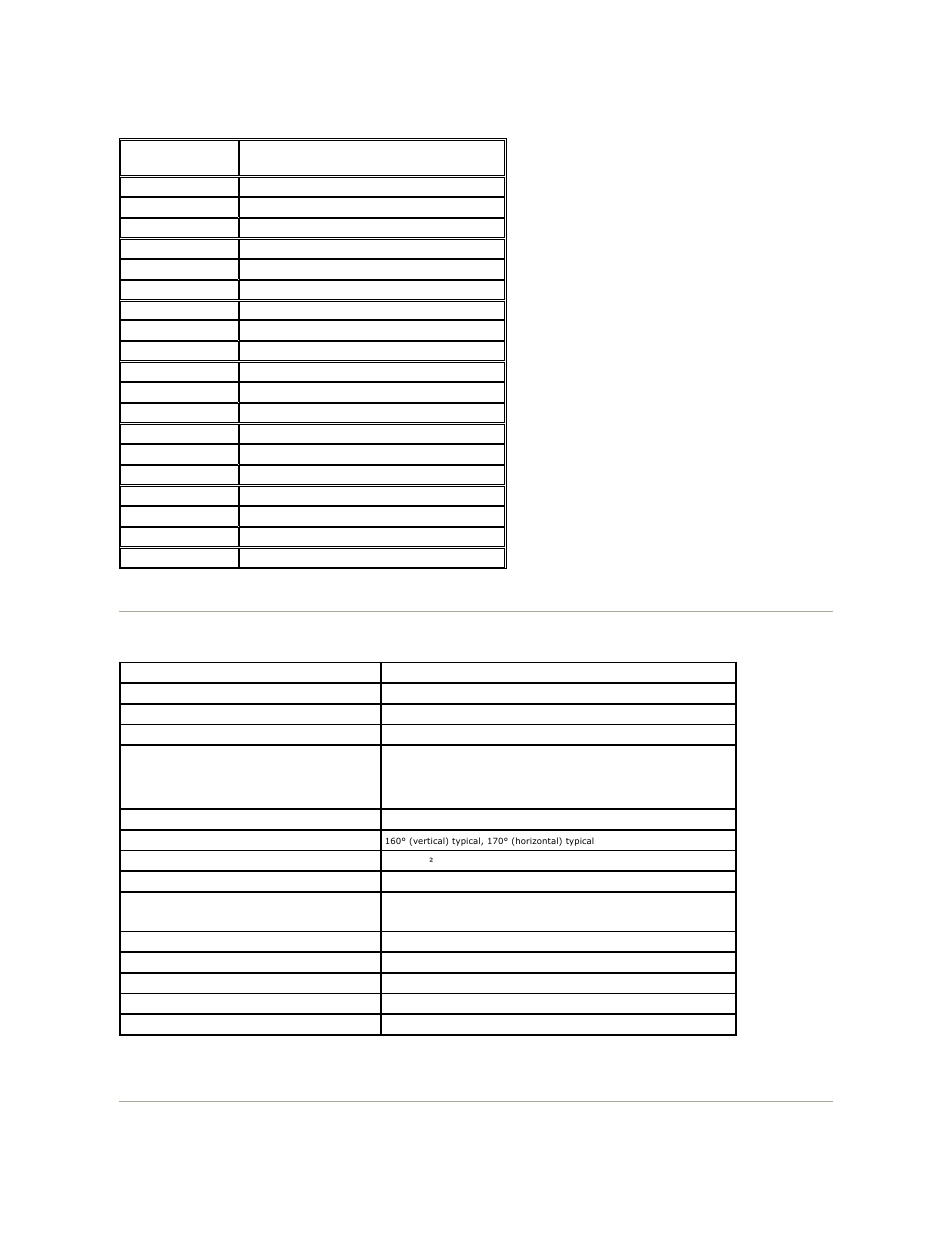 Flat panel specifications | Dell ST2420L Monitor User Manual | Page 7 / 33