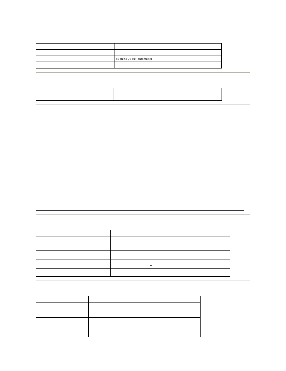 Resolution, Video supported modes, Preset display modes | Electrical, Physical characteristics | Dell ST2420L Monitor User Manual | Page 8 / 33