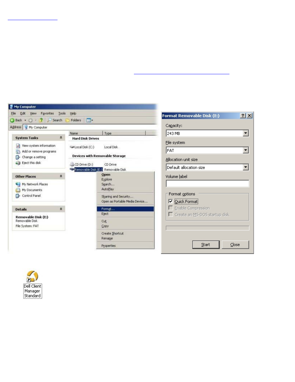 Configuration service--usb device procedure, Usb device procedure | Dell OptiPlex 960 (Late 2008) User Manual | Page 31 / 143