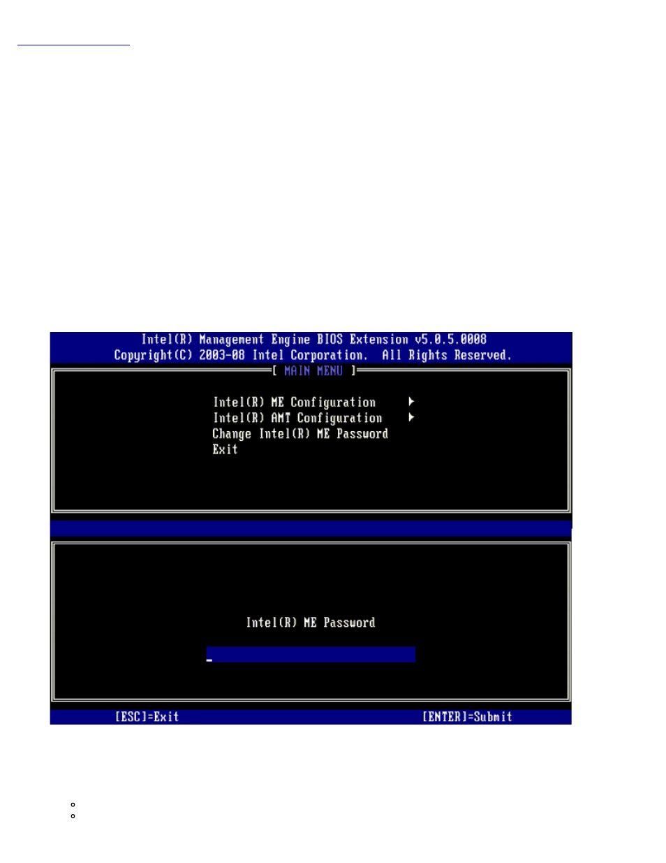 Mebx interface--enterprise mode, Enterprise mode setup, Mebx interface--enterprise mode setup | Me configuration | Dell OptiPlex 960 (Late 2008) User Manual | Page 61 / 143
