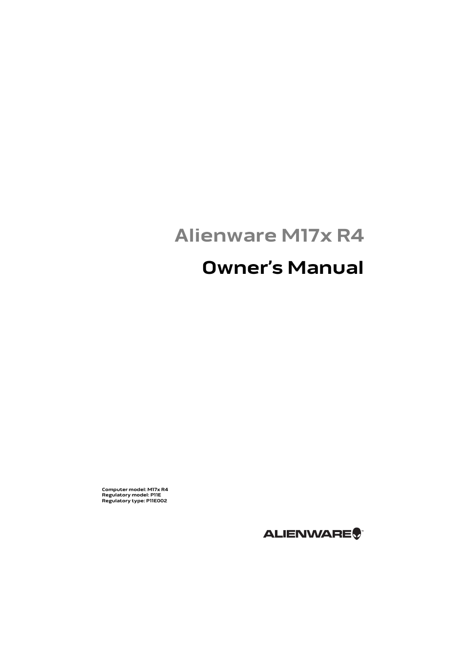 Dell Alienware M17x R4 (Early 2012) User Manual | 88 pages