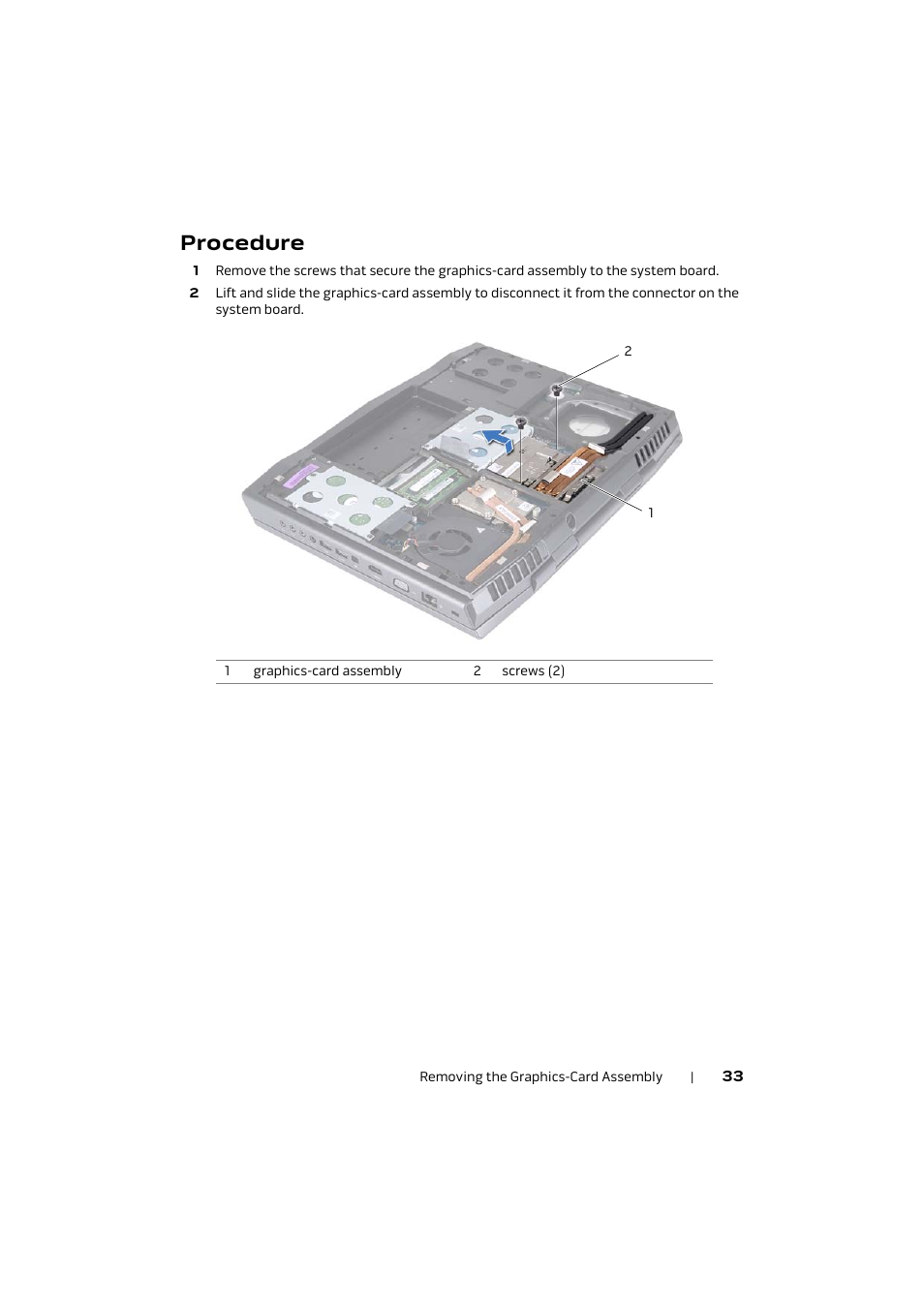 Procedure | Dell Alienware M17x R4 (Early 2012) User Manual | Page 33 / 88