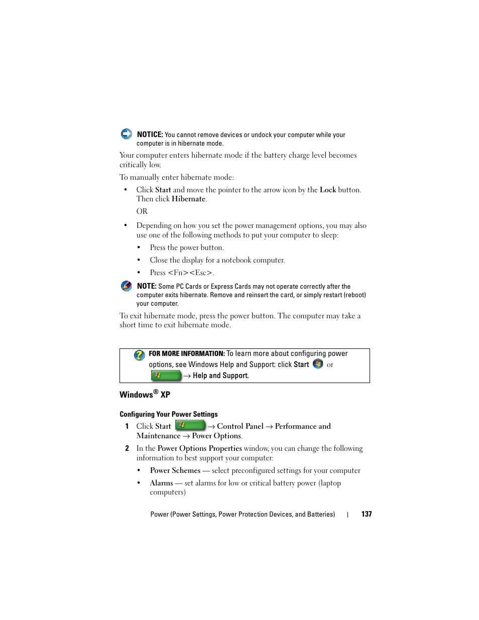 Windows® xp, Windows | Dell Inpsiron 560 (Late 2009) User Manual | Page 137 / 354